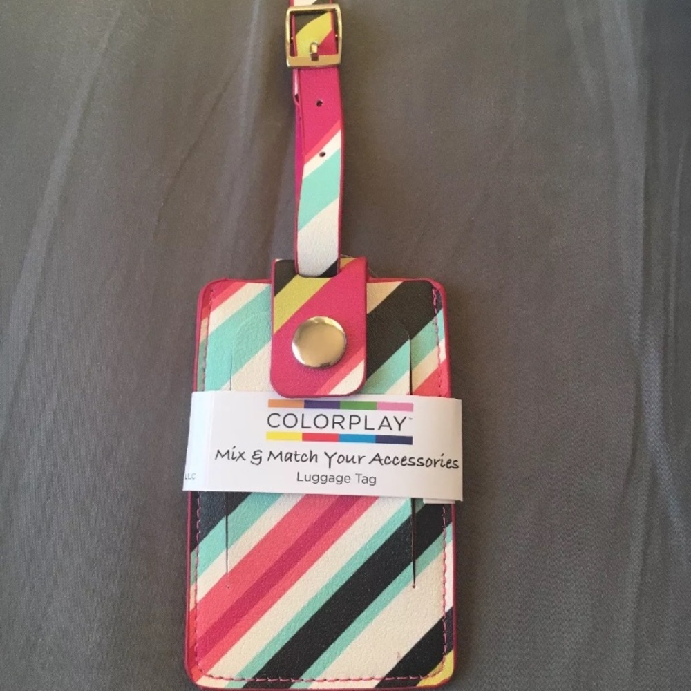 COLORPLAY Striped Luggage Tag